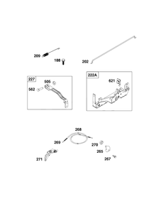 Controls Group Diagram and Parts List for 8P502-0026-H5  Briggs and Stratton Engine